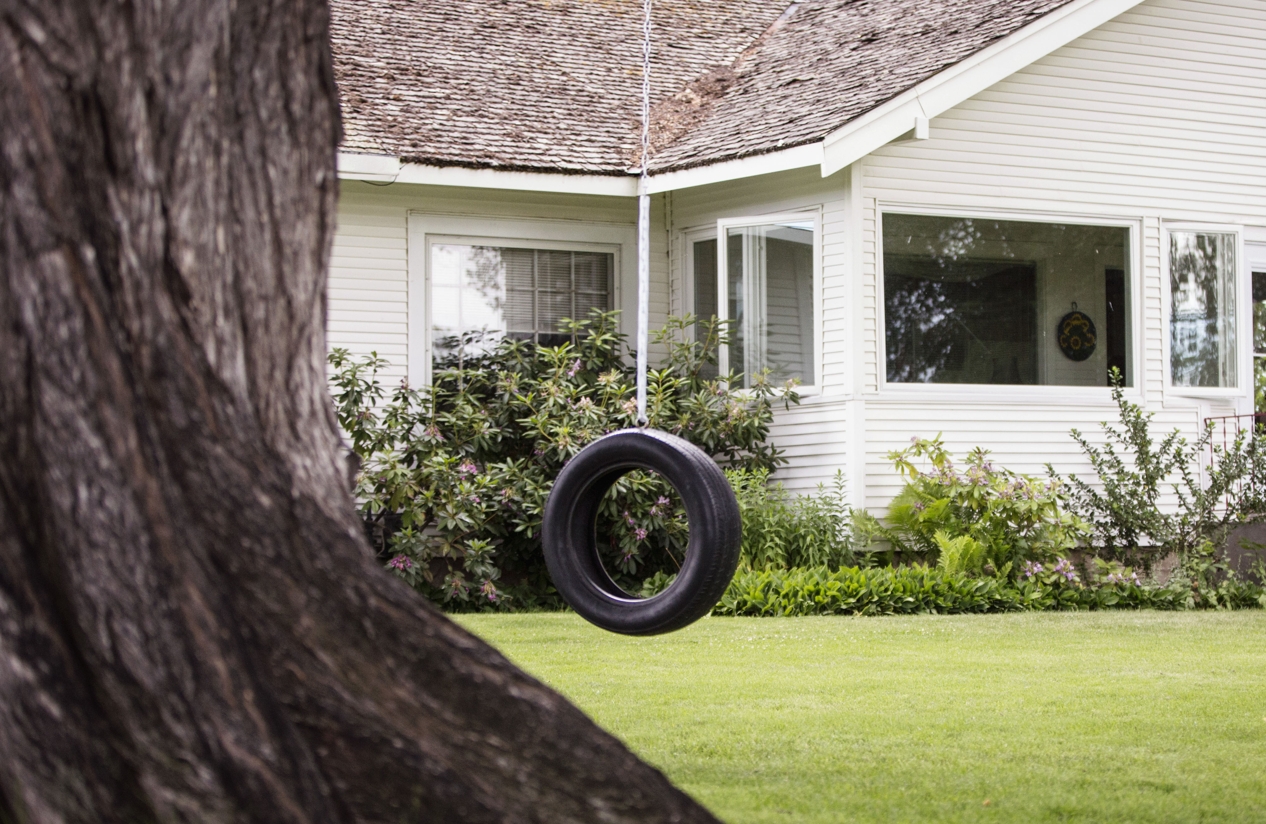 Reifen an einem Seil